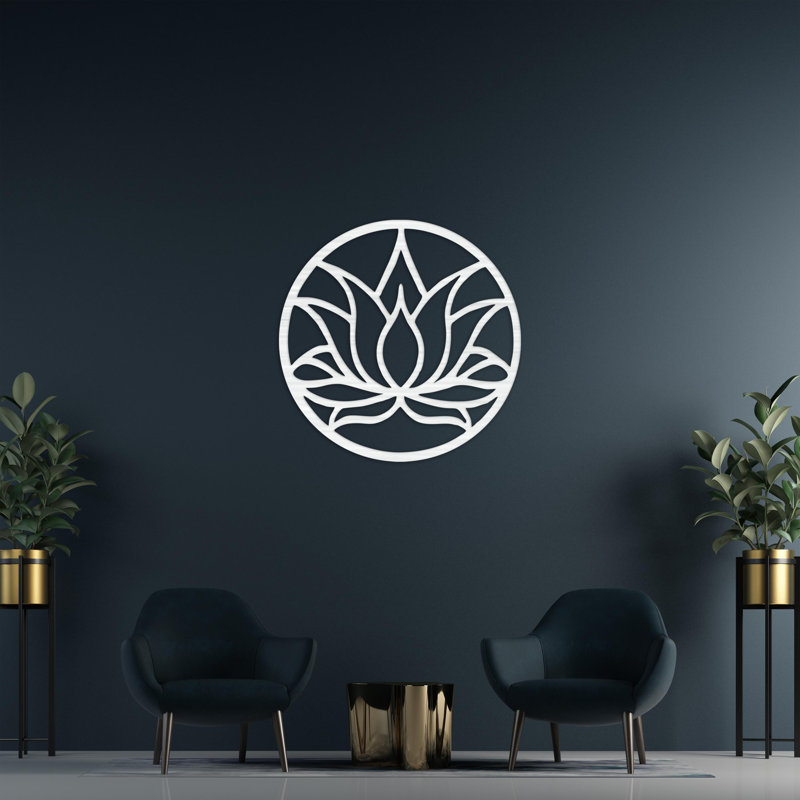 Handmade Wall Decor on ACM, 32" H x 32" W x 0.25" D, Black