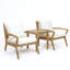 Ensemble de conversation d'extérieur en bois d'acacia pour 2 personnes avec coussins Chanon (ensemble de 3 pièces)-653170628