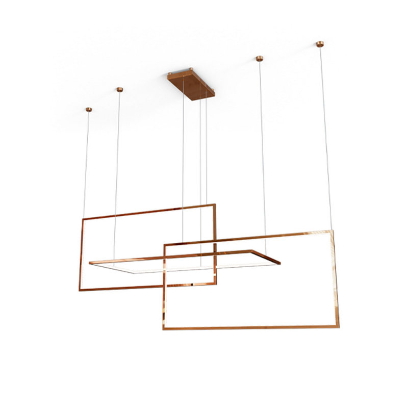 Eire Linear Pendant, Rose Copper