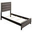 Ensemble de chambre à coucher simple 4 pièces avec commode, table de chevet, miroir Mela, gris Mela-109212901-132208216