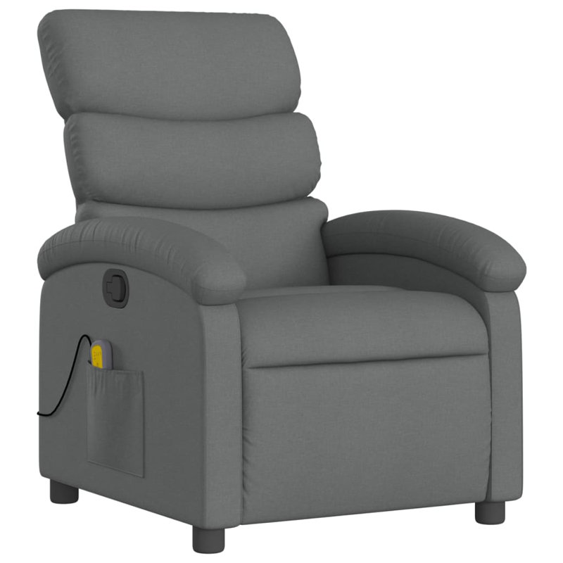 Fauteuil de massage, Polyester gris foncé, Manual