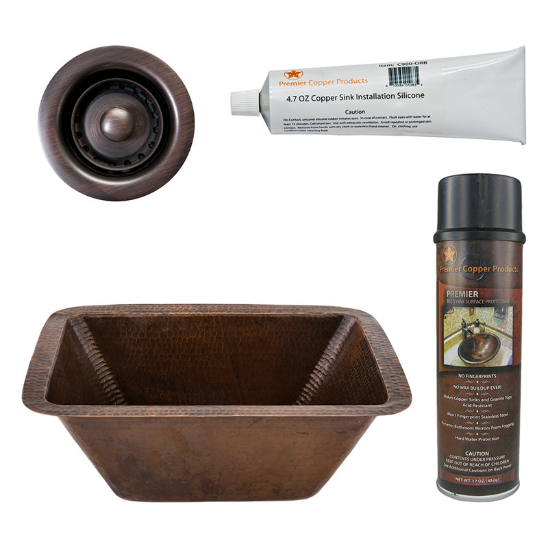 Premier Copper Products BSP5_BRECDB2-B Bar Sink And Drain Package