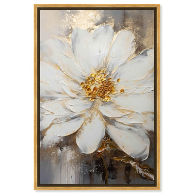 Art floral sur toile Vase doré