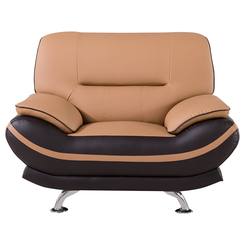 Méridienne Zimmer, Brun pâle/brun foncé