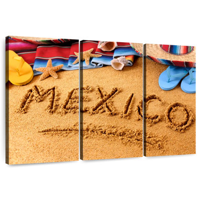 Tergel, Mexique, plage, sable, écriture