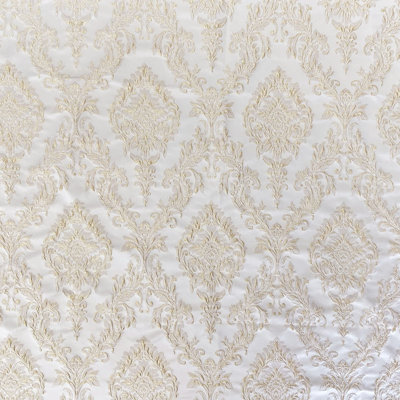 Tissu Perla | Tissu jacquard damassé floral brillant | Tissu de draperie et de rideau