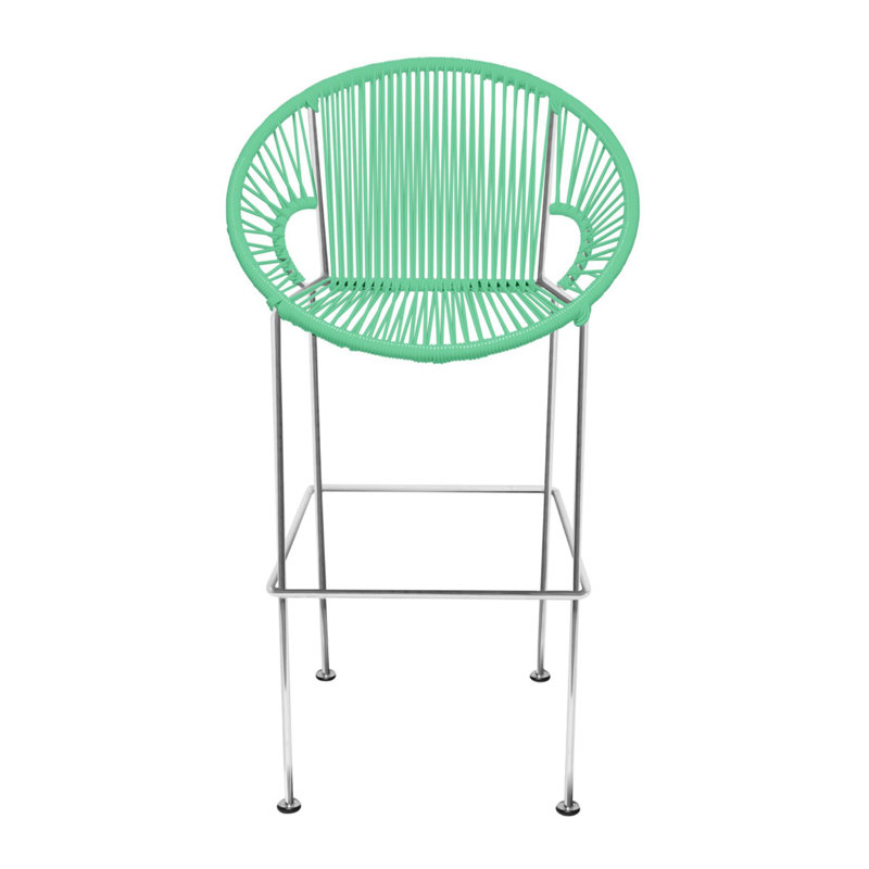 Tabouret 31 ", Chrome, Menthe