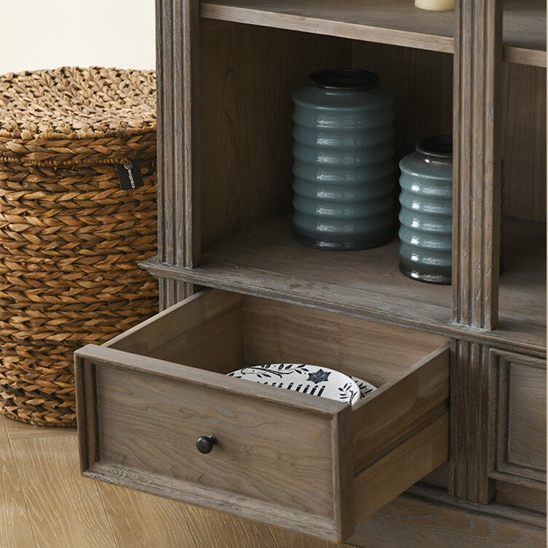 Oak color Solid wood Display Cases