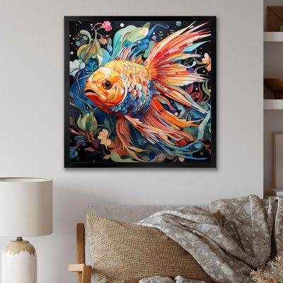 Fishing Canvas Wall Art, Pop Art Piscine Print - Fishing Pop Piscine I