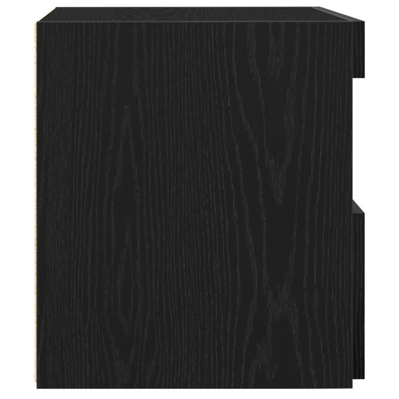 Bedside Cabinet With LED Lights 50X40x45 Cm, Black Oak