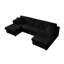 Canapé modulaire 4 places en velours côtelé en U très grand avec 4 chaises modulaires-498287771