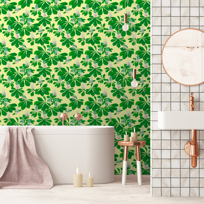 Paule Marrot Floral Wallpaper Double Roll, Yellow