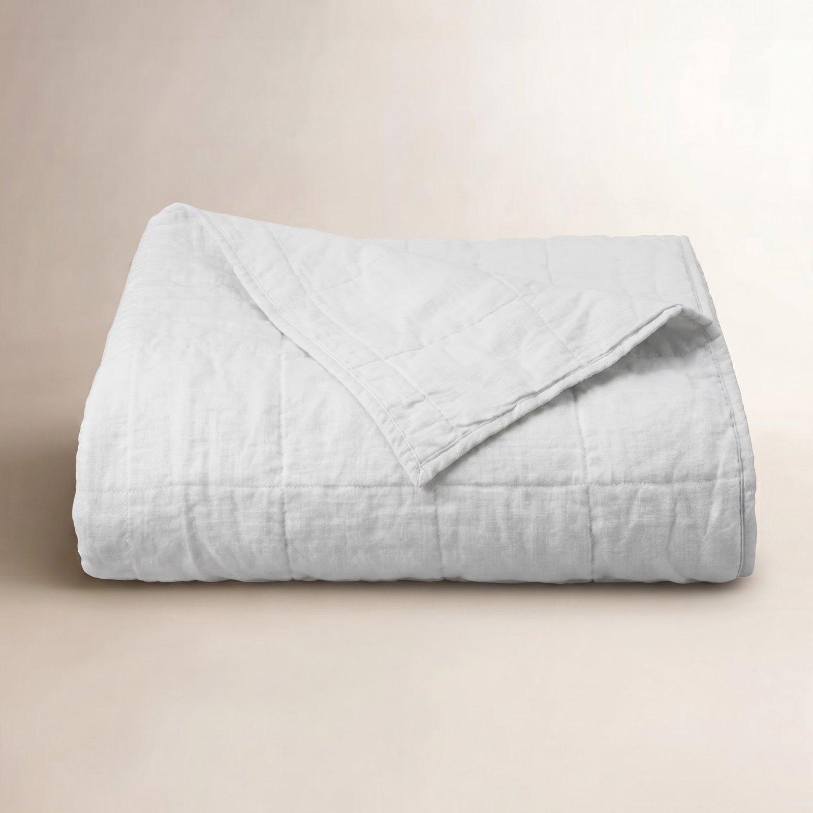 Kamau Linen Quilt Set, Gray, Full/Queen