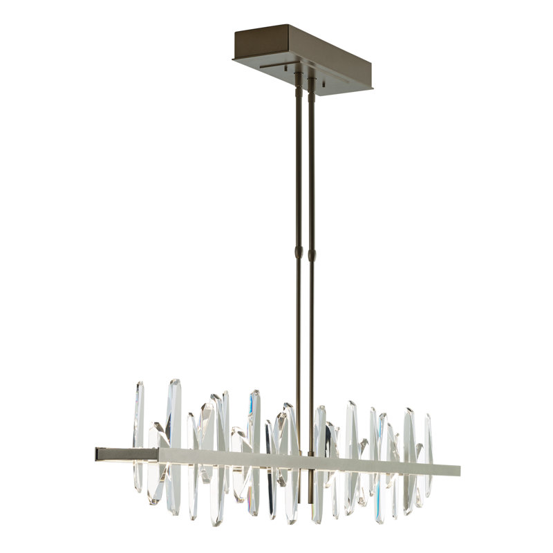 Solitude Kitchen Island Linear LED Pendant, Black