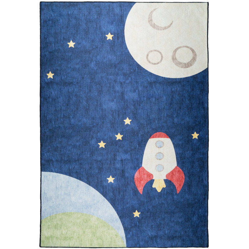 Trym Rectangle Machine Woven Polyester Rug, Rectangle 5' x 7'