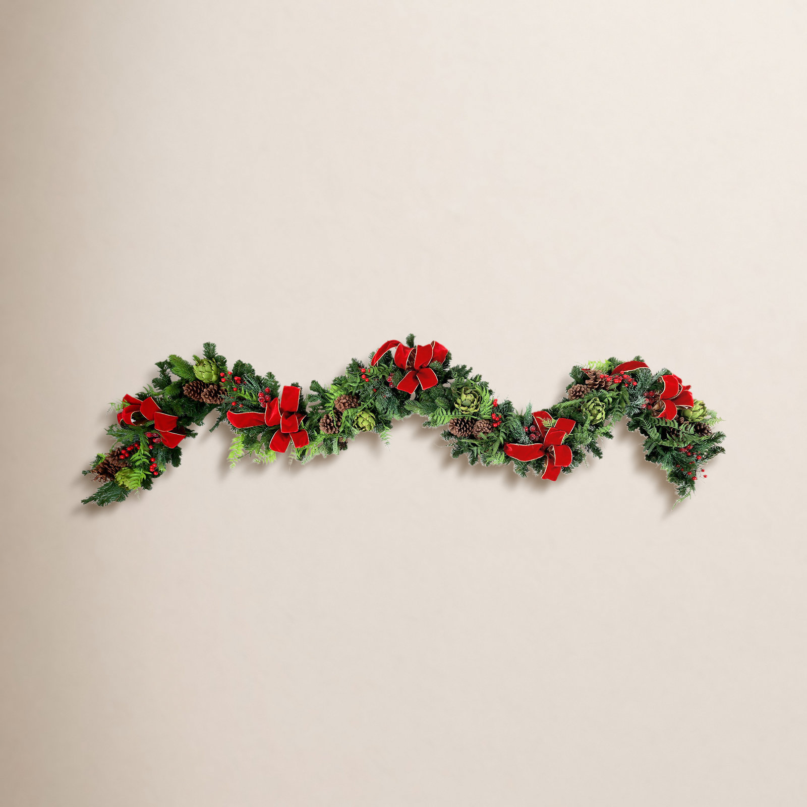 108" Berry Christmas Garland
