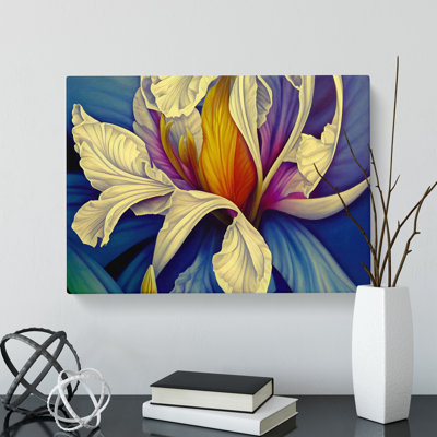 Beaming Modern Flower - Wrapped Canvas Print
