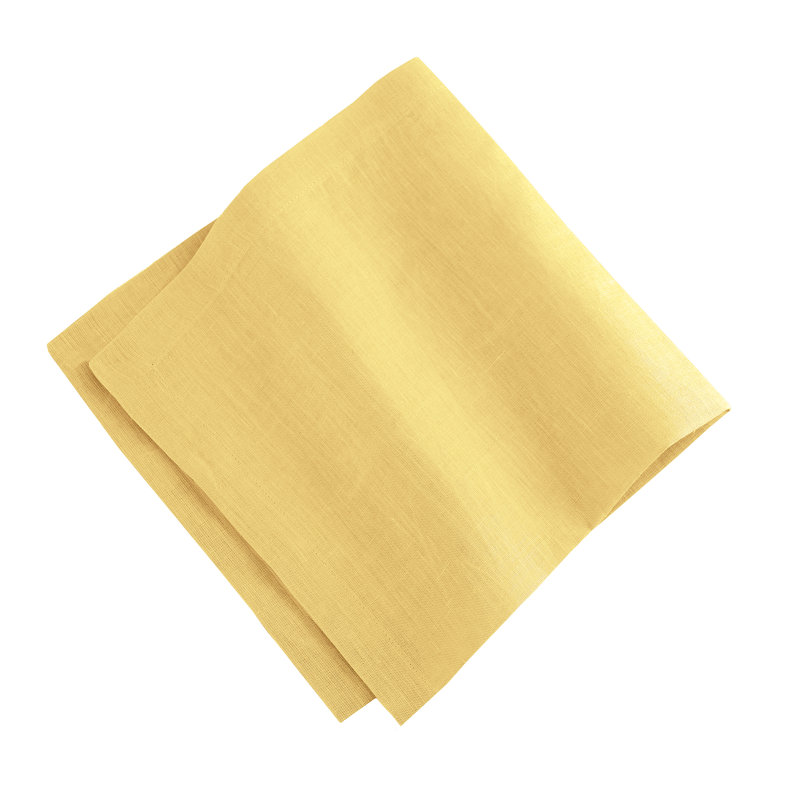 La Classica 4 Piece Linen Napkin Set, Lemon