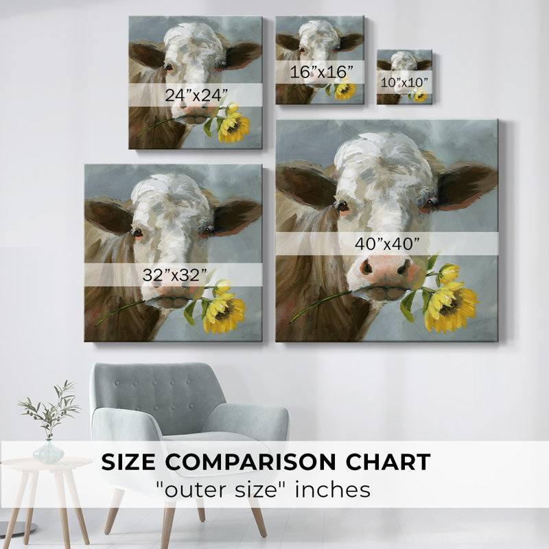 Vache Betsy, H 16 po x l 16 po x P 1,5 po