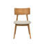 Ensemble de salle à manger décontracté 5 pièces pour table et chaises d'appoint en tissu beige