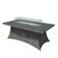 Table de foyer d'extérieur au propane en aluminium H 26,99 po x l 70,6 po Arayeli-1158189262