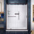 Infinity-Z 60" W x 36" D x 76.75" H Semi-Frameless Rectangle Shower Enclosure with Towel Bar-20961233-20961230-20961231