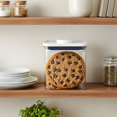 2.8 Quart Square Short Sealing Storage Container, Large Capacity, Specifically For 5 Pounds Of Sugar Cookies And Crisps, Transparent