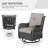 New Caro 2 - Person Outdoor Seating Group PE Wicker Swivel Glider Chair With Cushions With Side Table-404195661