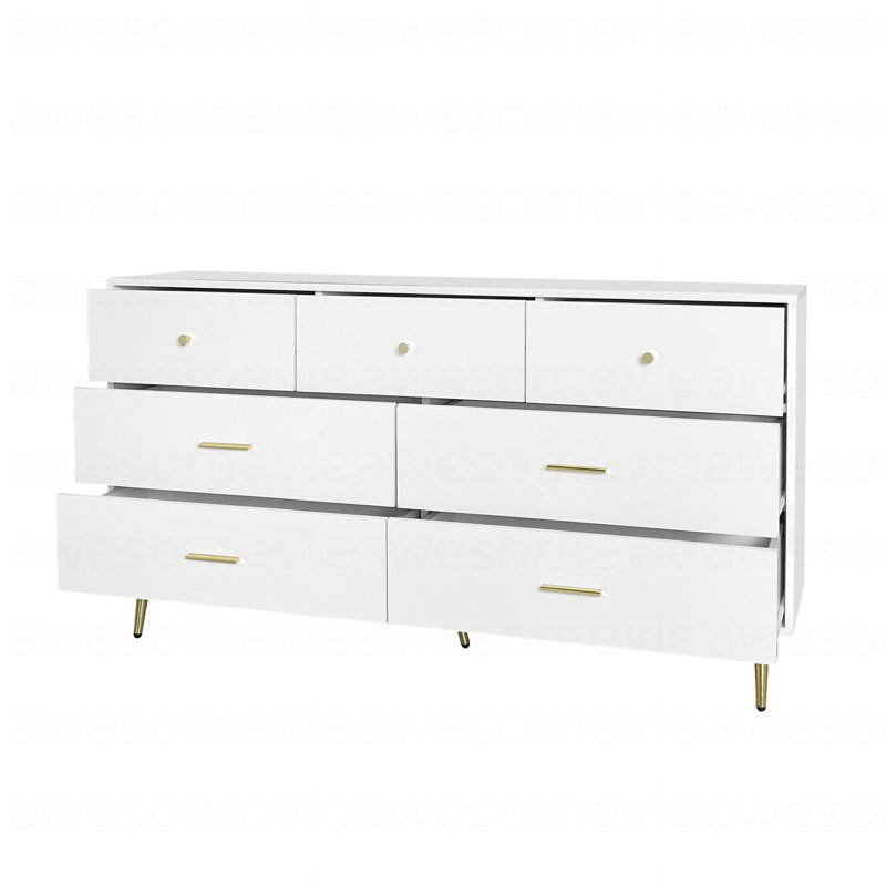 Commode de bureau 10 tiroirs sans poignée