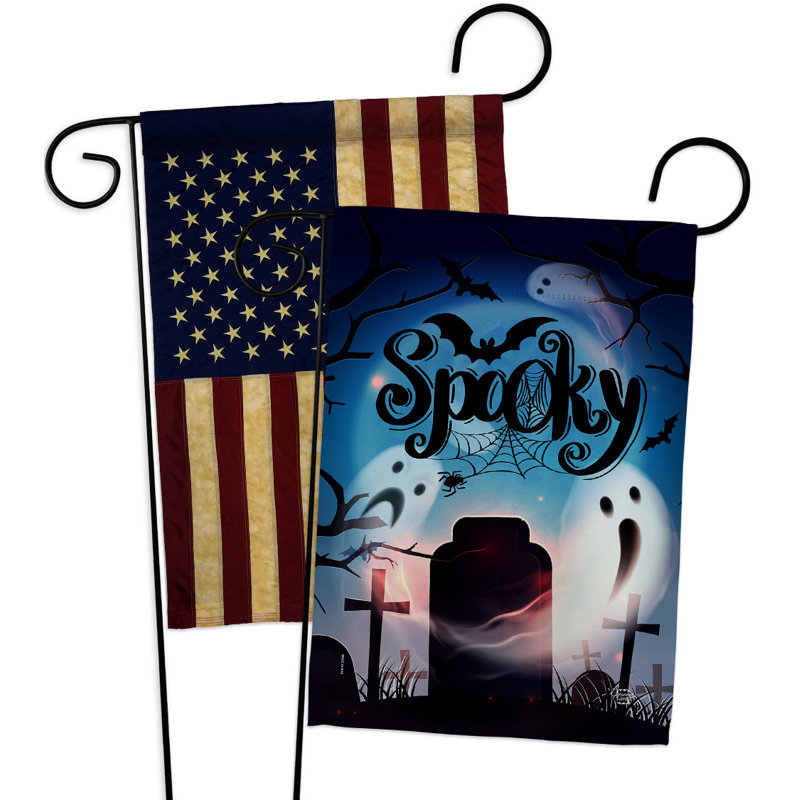 Drapeau de jardin en polyester 2 côtés 1 pi 5 po x 1 pi