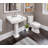Whitehaus Collection 23" Traditional Pedestal Sink With An Integrated Oval Bowl, Low-Rise Backsplash And Overflow-112292087