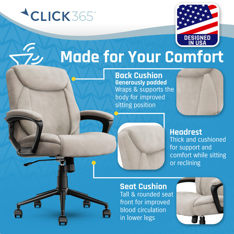 Beige Ergonomic Swivel Recliner Chair with Padded Armrests