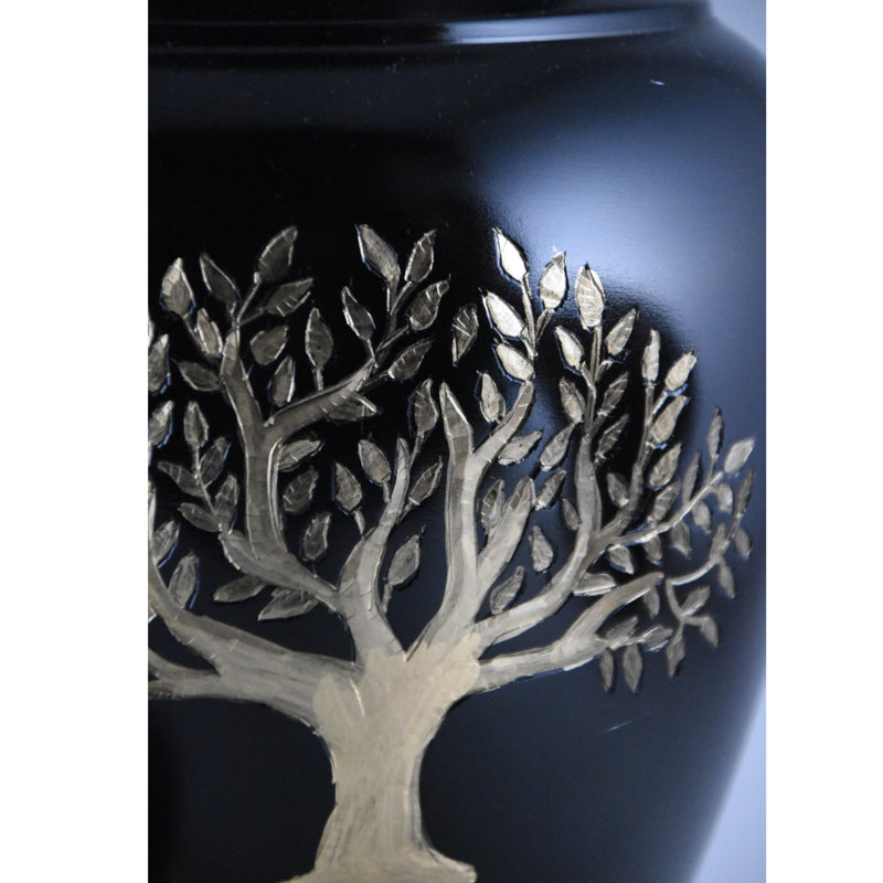 Runkel Tree of Life Urn, Black
