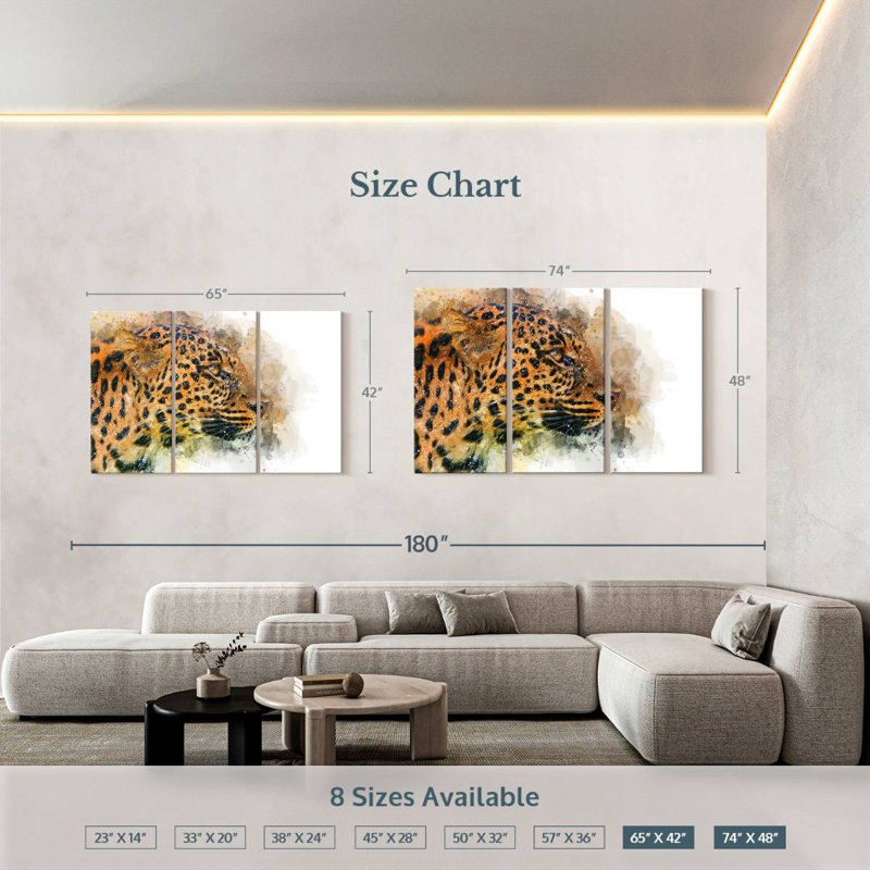 Brampt Wild Cat, 42" H x 65" W