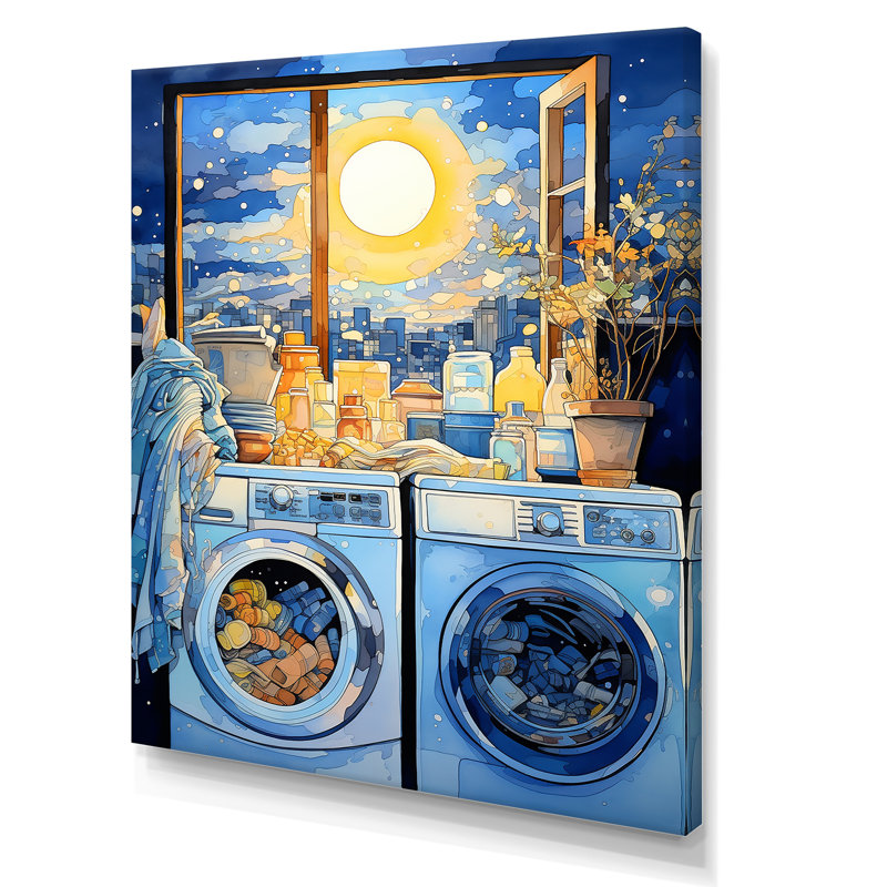 «Blue Laundry», H 32 po x l 24 po x P 1 po