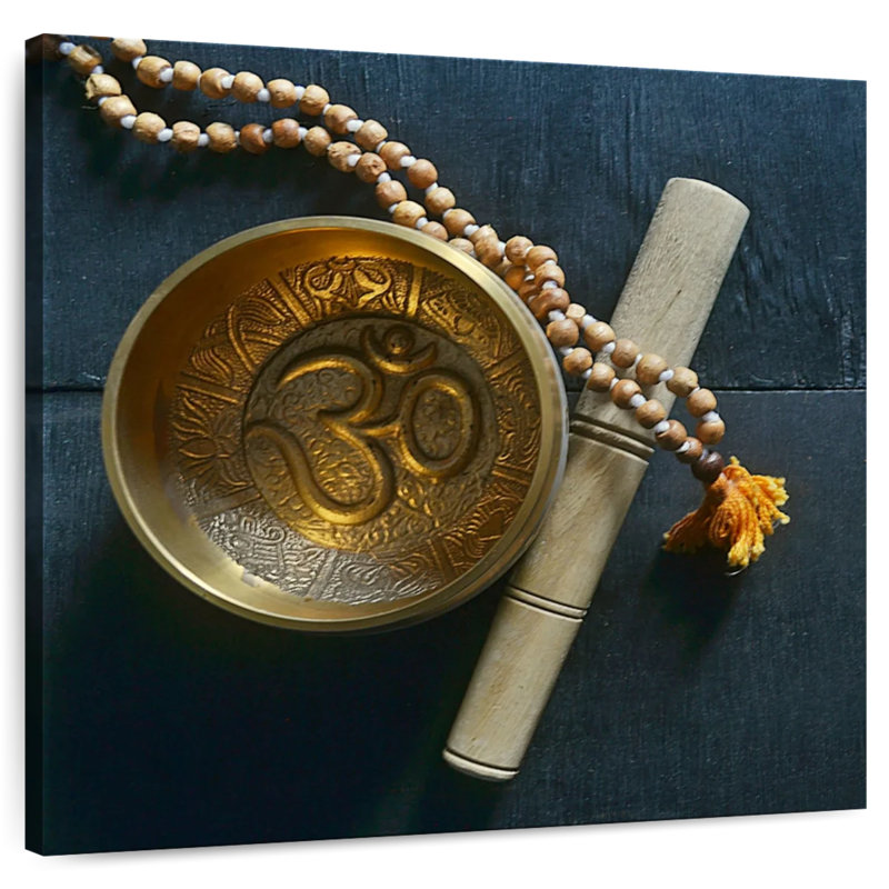Java tibétain Mala et bol chantant, H 16 po x l 16 po