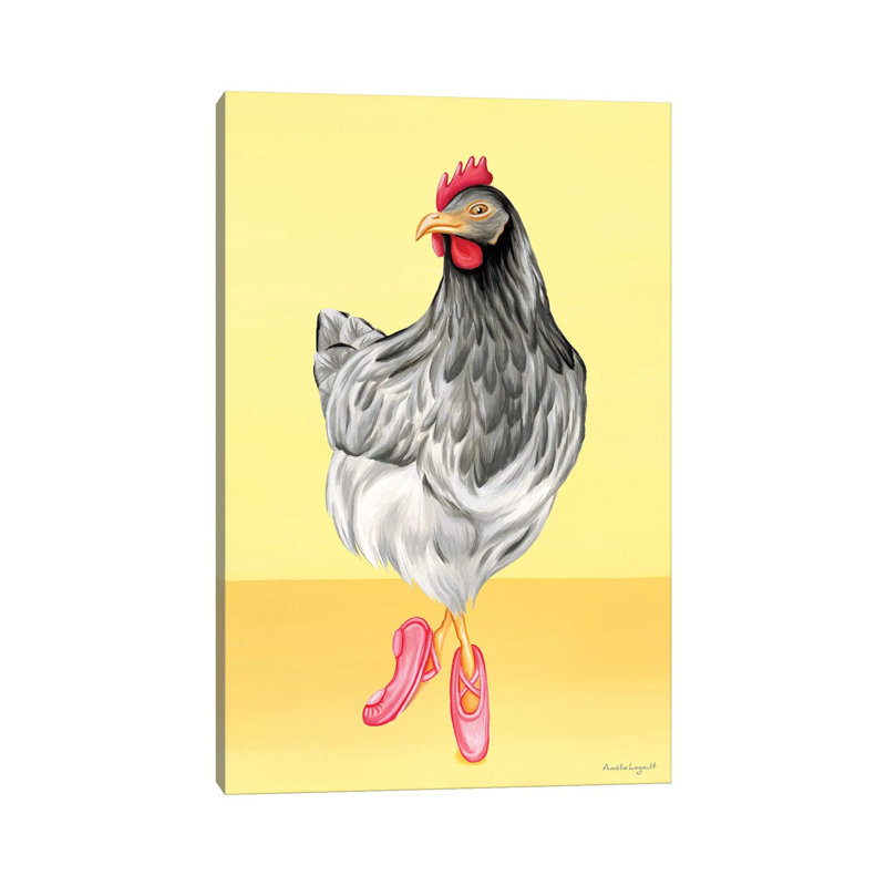 Hen Ballerina by Amélie Legault - Wrapped Canvas Gallery-Wrapped Canvas Giclée, 20.32 cm H x 30.48 cm W