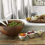 Nambe Yaro Salad Bowl W/ Servers