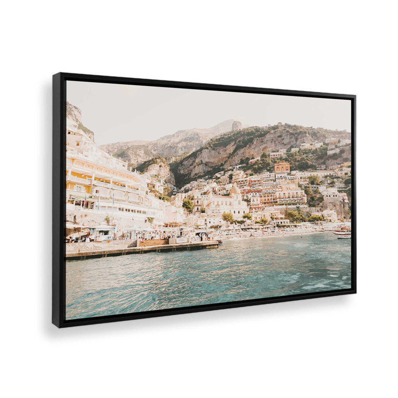 Impression sur toile Coastal Splendor, Cadre flottant noir satiné, H 8,75 po x l 12,75 po x P 1,75 po