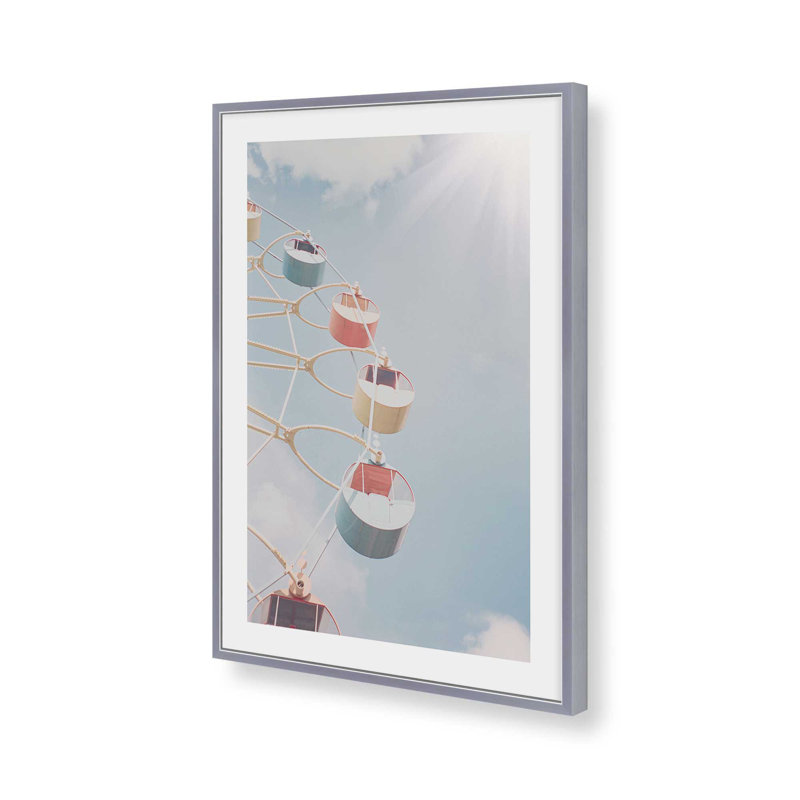 Whimsy In The Sky Art Print, 17.25" H x 21.25" W, Polished Chrome Open Corner Frame