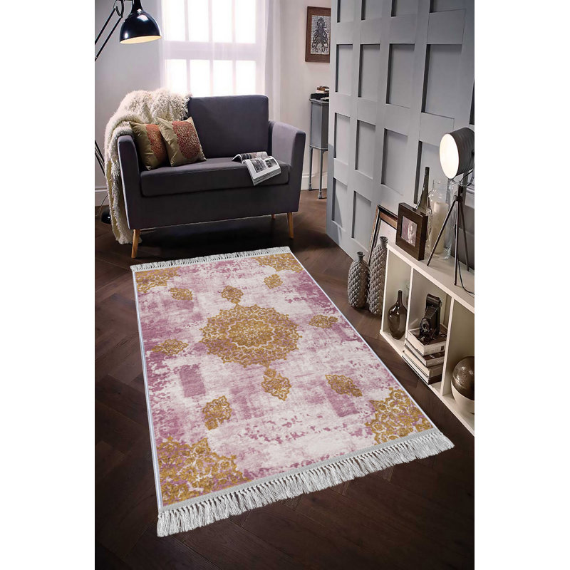Luxurious Velvet Area Rug, 5.2 x 7.5 ft | 100% Velvet Fabric, 100% Cotton Sole, 0.4 in Pile Height | Antibacterial, Non-Slip, Machine Washable | Elegant 3D Digital Print, Perfect for Living Room & Bedroom Décor