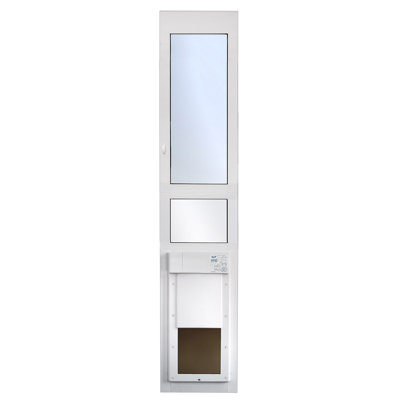 19'' W x 96'' H Metal Sliding Door Insert Electronic Pet Door