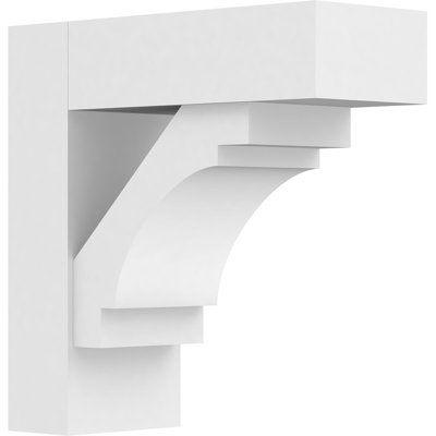 5"W x 14"D x 14"H Standard Merced Architectural Grade PVC Bracket with Block Ends