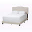 Lit double tapissier standard Gandert, beige clair H 50,90 po x l 58,60 po x L 78,90 po Gandert-29885488-29885487