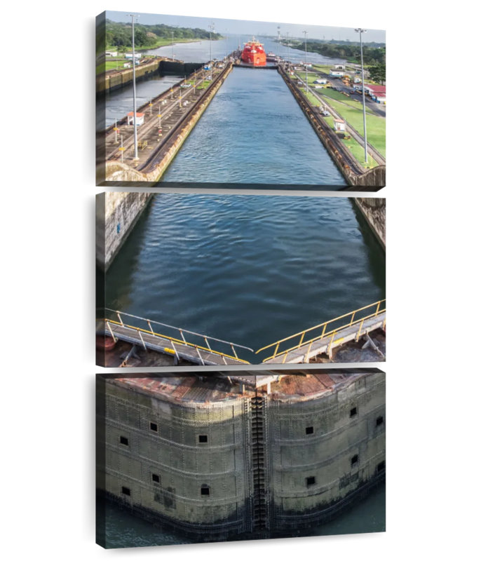 Panama Canal Landscape, 44" H x 21" W