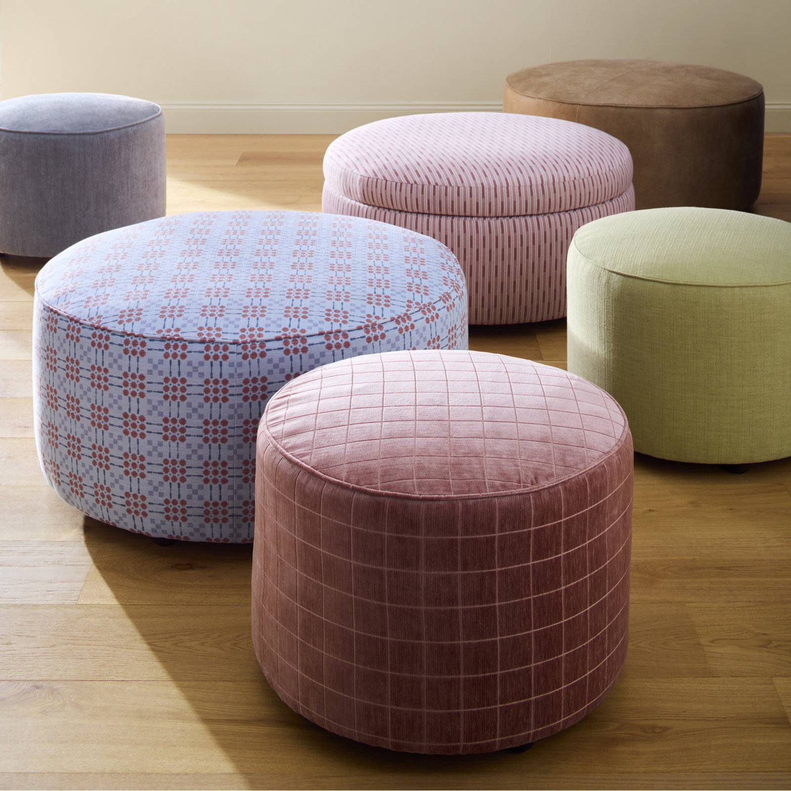 Murano 37" Ottoman, Andrew Cognac Performance Chenille