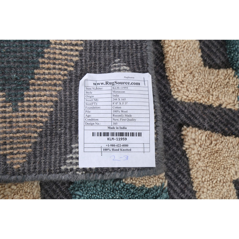 One-of-a-Kind 5'5" X 8'0" Wool Area Rug in Grey