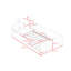 Lit plateforme tapissier avec sacs de rangement-499312972