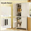 Spacieuse armoire de rangement autoportante avec tablettes à 5 niveaux, idéale pour la cuisine et l'organisation à la maison-131655820