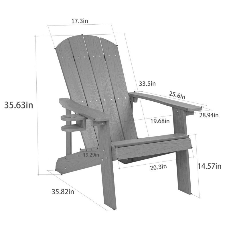 Méridienne d'extérieur durable toutes saisons avec porte-gobelet intégré, Teck